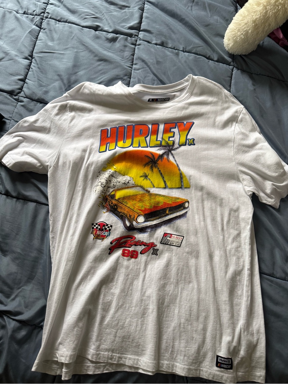 Hurley Everyday NASCAR Oh Snap T-Shirt White Size XL